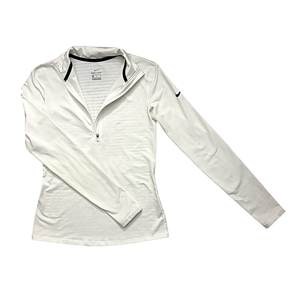 Nike Women's White Dri-FIT Element 1/2 Zip Running Top - Size M